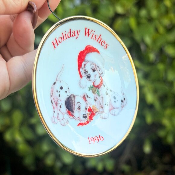 Vintage Lot Hallmark 1996 101 Dalmatians Collector Plate Ornament Disney Puppy - Picture 7 of 8